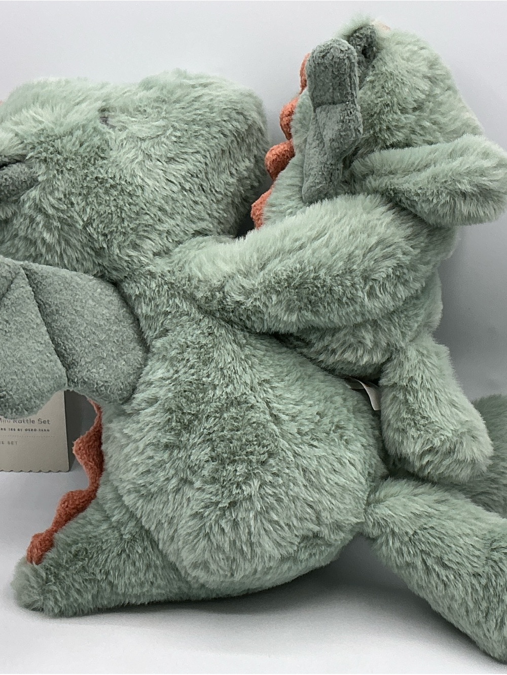 NWT Cloud Island Plush & Mini Rattle Set Dragons Mom Baby Shower Embroidered Eye - Picture 4 of 10